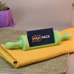 Business Card Rolling Pin Holder - Baker Bakery Pastry Cooking Kitchen - thumbnail 2