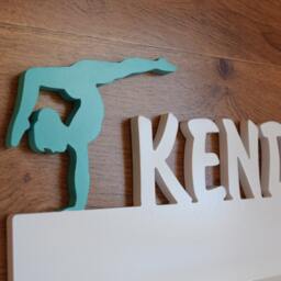 Gift For Girl Personalized Birthday Sport Wall Wood Medal Holder Trophy Shelf Gymnastic Race Display Case Custom Hanger - thumbnail 4