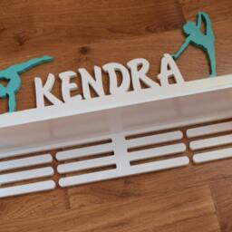 Gift For Girl Personalized Birthday Sport Wall Wood Medal Holder Trophy Shelf Gymnastic Race Display Case Custom Hanger - thumbnail 2