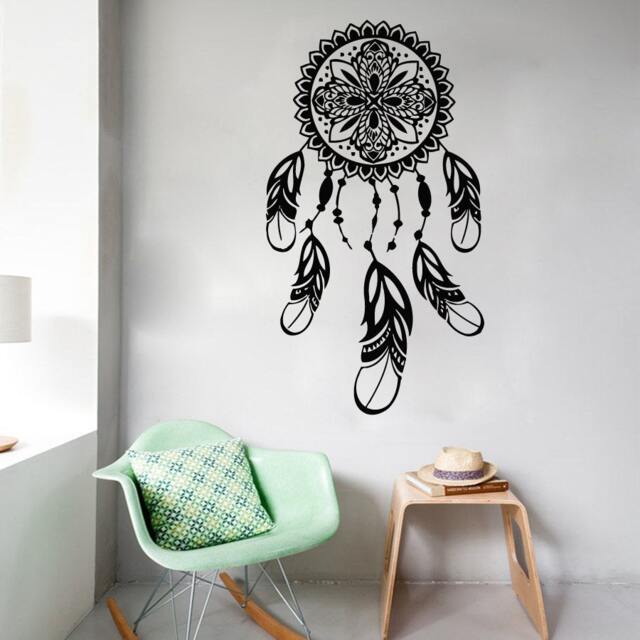 Wall Decals Dream Catcher Amulets Feathers Indian Pattern Decal Vinyl Sticker Home Decor Art Mural Ms665 - image 1