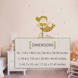 Mermaid Nursery Wall Decals Baby Girl Room Decor - thumbnail 3