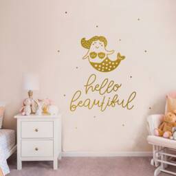 Mermaid Nursery Wall Decals Baby Girl Room Decor - thumbnail 2