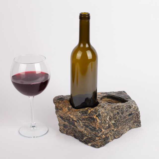 Handmade Nero Picasso Marble Wine Bottle Holder - image 1