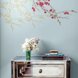 Stencil Sakura & Butterflies. Reusable Stencils Better Than Wall Decals - thumbnail 3