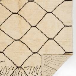 Handmade Beige Berber Rug Moroccan Atlas Design, 8x10 - thumbnail 4