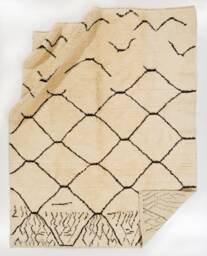 Handmade Beige Berber Rug Moroccan Atlas Design, 8x10 - thumbnail 1