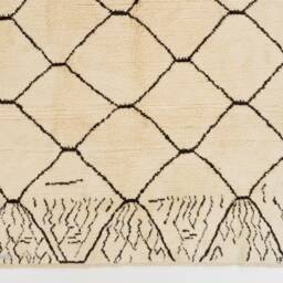 Handmade Beige Berber Rug Moroccan Atlas Design, 8x10 - thumbnail 3