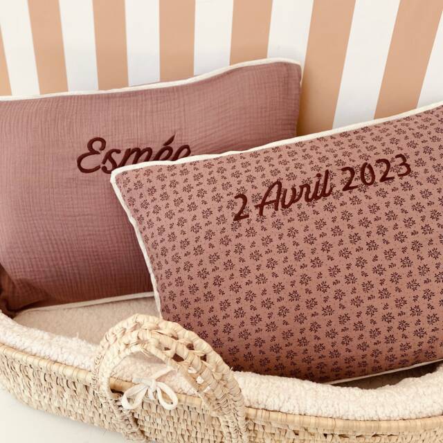 Caramel & Cream Custom Pillowcase 60x40cm in Double Gauze Oeko Tex - image 1