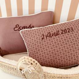 Caramel & Cream Custom Pillowcase 60x40cm in Double Gauze Oeko Tex - thumbnail 1
