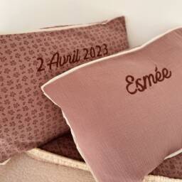 Caramel & Cream Custom Pillowcase 60x40cm in Double Gauze Oeko Tex - thumbnail 2