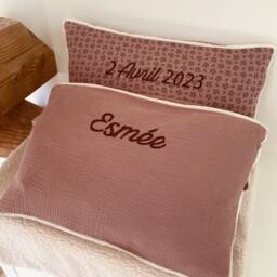 Caramel & Cream Custom Pillowcase 60x40cm in Double Gauze Oeko Tex - thumbnail 3