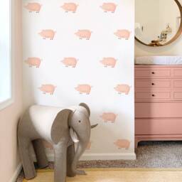 Pigs - Fabric Wall Decal Modern Farm Mej - thumbnail 2
