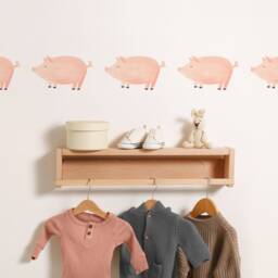Pigs - Fabric Wall Decal Modern Farm Mej - thumbnail 3