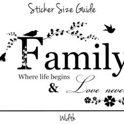 Family, Where Life Begins & Love Never Ends Quote, Vinyl Wall Art Sticker Decal Mural, Bedroom, Lounge. Home, Decor. Inspirational - thumbnail 3