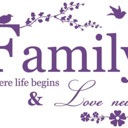 Family, Where Life Begins & Love Never Ends Quote, Vinyl Wall Art Sticker Decal Mural, Bedroom, Lounge. Home, Decor. Inspirational - thumbnail 4