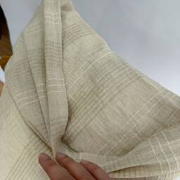 striped Neutral Pillow Case Hemp & Linen Blend, Farmhouse Boho Decor - thumbnail 3