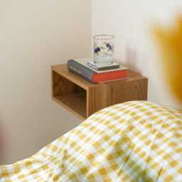 Floating Bedside Table, Wall Mounted, Nightstand, Handmade, Custom Sizes - thumbnail 2