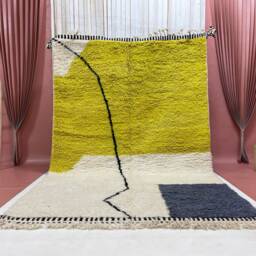 Custom Beni Ourain Rug Moroccan Woolen Carpet, Shaggy Area Rug - thumbnail 4