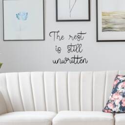 The Rest Is Still Unwritten Sign Wire Words Wall Art Living Room Decor, Bedroom Decor Metal Home - thumbnail 2