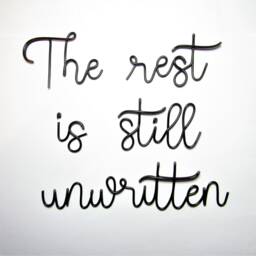 The Rest Is Still Unwritten Sign Wire Words Wall Art Living Room Decor, Bedroom Decor Metal Home - thumbnail 3