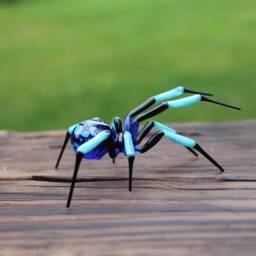 Art Glass Spider Figurine - Blown Halloween - thumbnail 4
