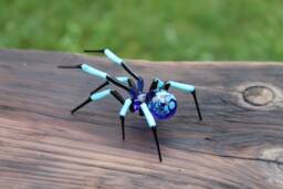Art Glass Spider Figurine - Blown Halloween
