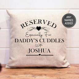 Personalised Daddy Cushion - Custom Name Gift Dad Birthday From Child Keepsake - thumbnail 2