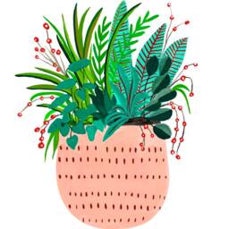 Peach Potted Plant, Botanical Wall Art, Boho Minimalist Bohemian Art Print, Plant House Plant Home Decorfor Mother - thumbnail 3