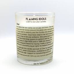 Cher Glass Votive Candle // Lgbtq Altar - thumbnail 2