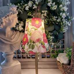 Cordless Touch Lamp. Decoupaged Rose Usb Rechargeable Table Lamp.hand Decorated.four Base Colours - thumbnail 2