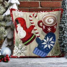 Snowman Cushion Cover/Cute Decoration/Festive Christmas Pillow Covers/Gift For Family/Christmas Gift/Christmas Sofa Cover - thumbnail 3