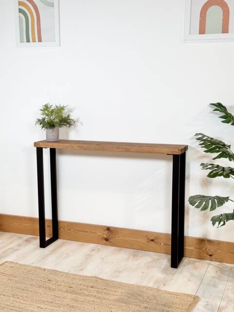 Ribeira // Simple Scandinavian Entryway Console Table With Metal Legs - image 1