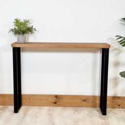 Ribeira // Simple Scandinavian Entryway Console Table With Metal Legs - thumbnail 2