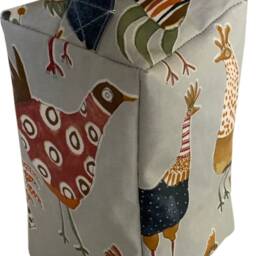 Whimsical Chicken Oilcloth Doorstop - Unfilled. Wipe Clean. Door Stopper - thumbnail 3