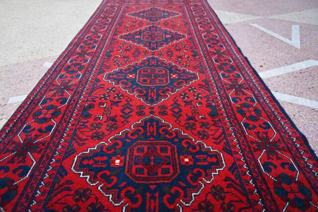 7X3 Feet Runner, 7.0 X 2.9 Ft, Handmade, Afghan Rug, Hallway Bokhara Living Room, Runner Area Oriental Tribal Rug - image 1