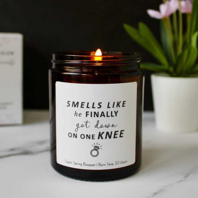 Engagement Gift Candle, Funny Engagement Present, Congratulations On Your - image 1