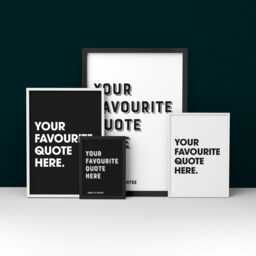 Your Favourite Quote Personalised Text Poster Print - Wall Art Typography Custom Design Available With Frame - thumbnail 1