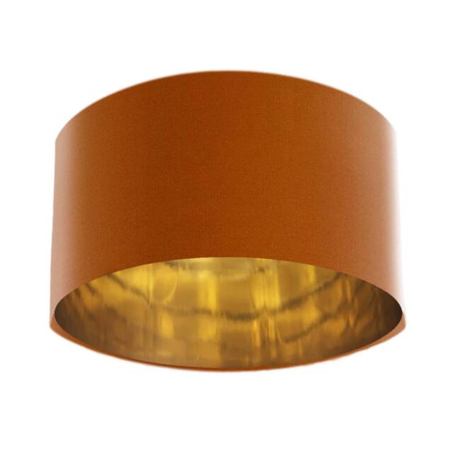 Terracotta Velvet Lampshade & Gold Lining, Handmade in The UK - image 1
