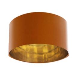 Terracotta Velvet Lampshade & Gold Lining, Handmade in The UK