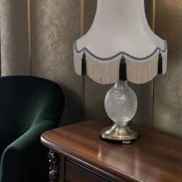 Traditional Cream Fabric Lampshade Handmade For Table & Floor Standard Lamp Bases, Wall Light Fixtures, Ceiling Fittings - thumbnail 3
