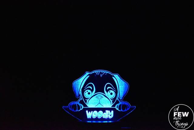 Personalised Pug Night Light Led Dog Puppy Light - image 1