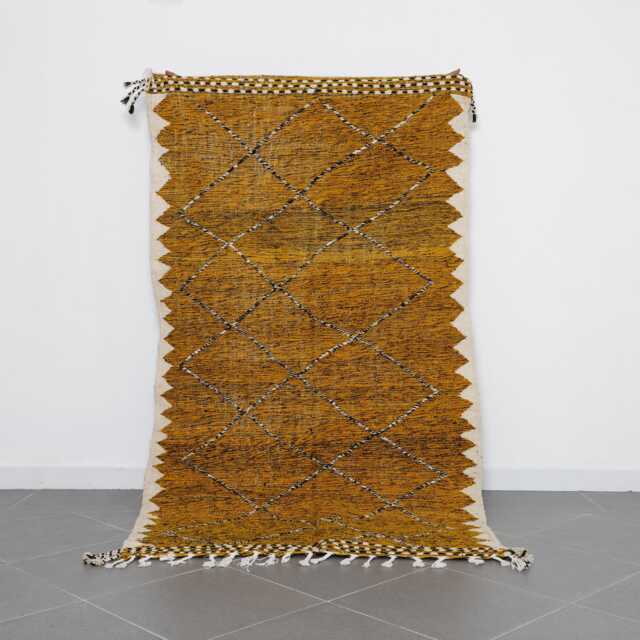Handmade Wool Berber Rug Diamond Moroccan Flatweave Carpet - 8x4, 5 Ft - image 1
