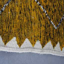 Handmade Wool Berber Rug Diamond Moroccan Flatweave Carpet - 8x4, 5 Ft - thumbnail 3