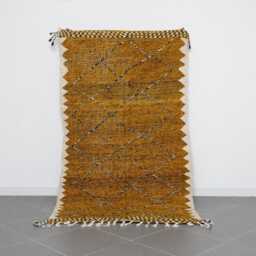 Handmade Wool Berber Rug Diamond Moroccan Flatweave Carpet - 8x4, 5 Ft - thumbnail 1