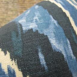 Designer Pillow Cover, Ikat, Batik, Indigo - thumbnail 2