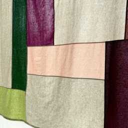 Pojagi Patchwork Curtain Linencotton, Korean Authentic Skills, Customizable Size/Color/Pattern - thumbnail 3