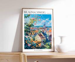 Braunschweig Germany Travel Poster Vintage German City Art - thumbnail 1