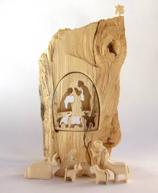 Nativity Set, Wooden Carved Nativity, Woodcarving - image 1