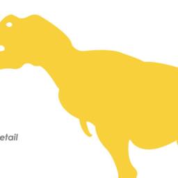 Dinosaur Mean Tyrannosaurus Rex - Aka T-Rex Running Chasing. Kid Or Nursery - Wall Decal - thumbnail 3