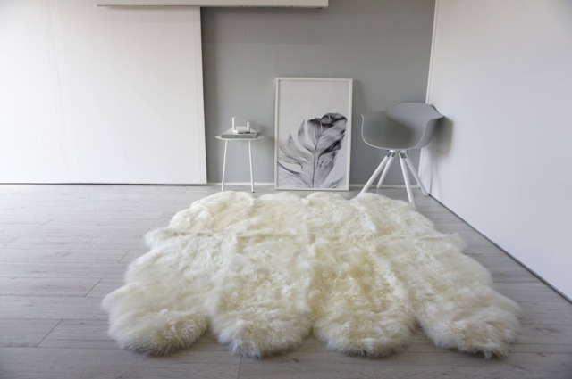 Genuine Australian Sheepskin Rug Creamy White Octo Wool Rug - image 1